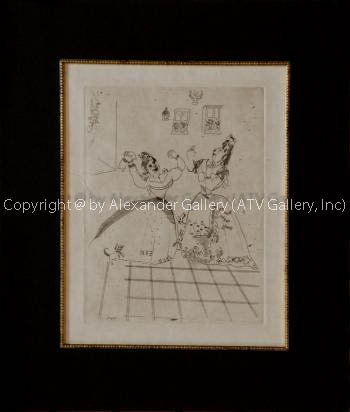 Marc Chagall Etching. by Marc Chagall.