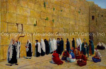 Near Wailing Wall. by Victor Brindatch