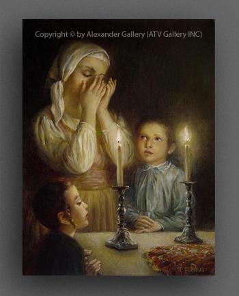 Welcoming the Shabbos by Elena Flerova