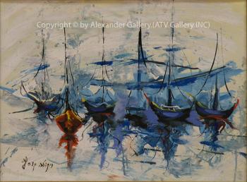 Sailboats.Framed by Nicola Kovach